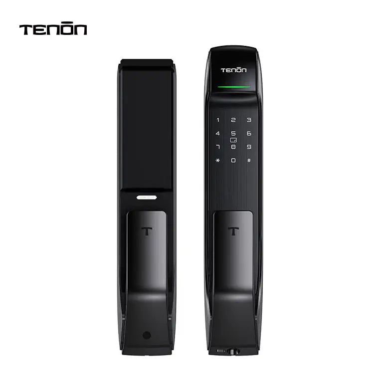 TENON A2 - Automatic Biometric Fingerprint Zinc Alloy Lock Fingerprint + Password +IC Card Key + Mechanical Key