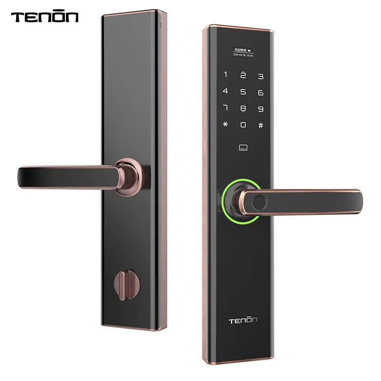 TENON E5 - Home Key-less Entrance Door Lock Electric Slim Double-side Fingerprint Smart Door Lock
